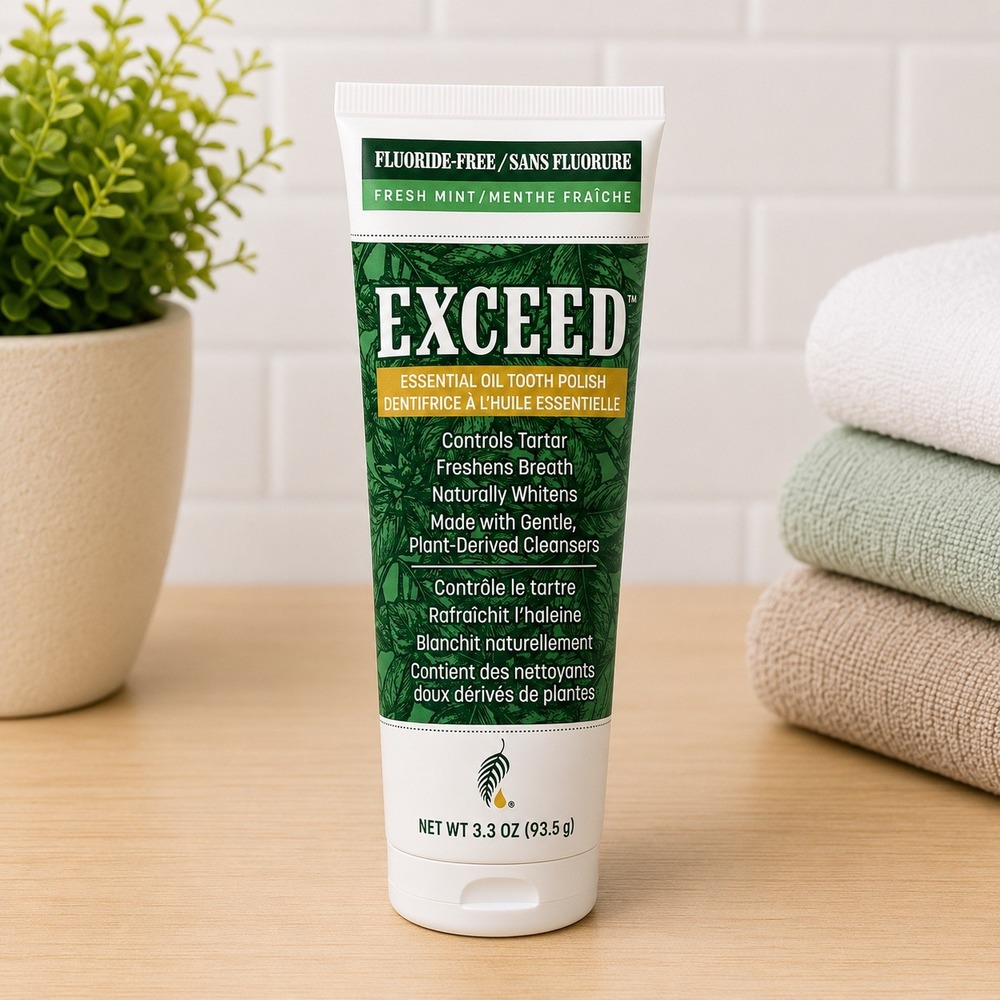Melaleuca Exceed Essential Oil Tooth Polish Fresh Mint Fluoride Free 3.3oz